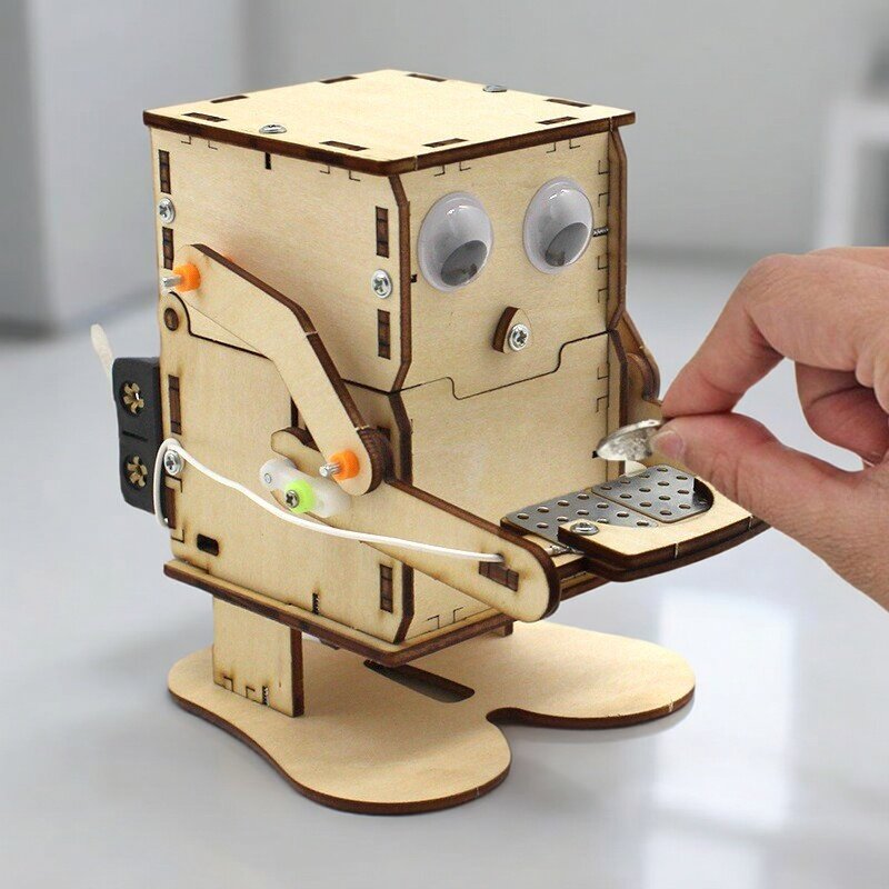 Robot Kayu Rakitan DIY Model P - Science Project Robot ulasan dan harga