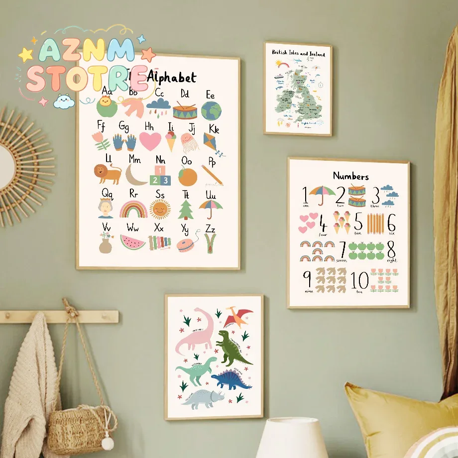 Peta Dunia Hewan, Alfabet Dino - Star Map Poster ulasan dan harga